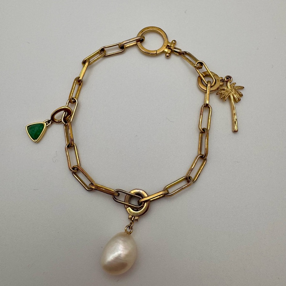 Gorjana Parker 18k Gold Plated Bracelet with Charms - Picture 2 of 8